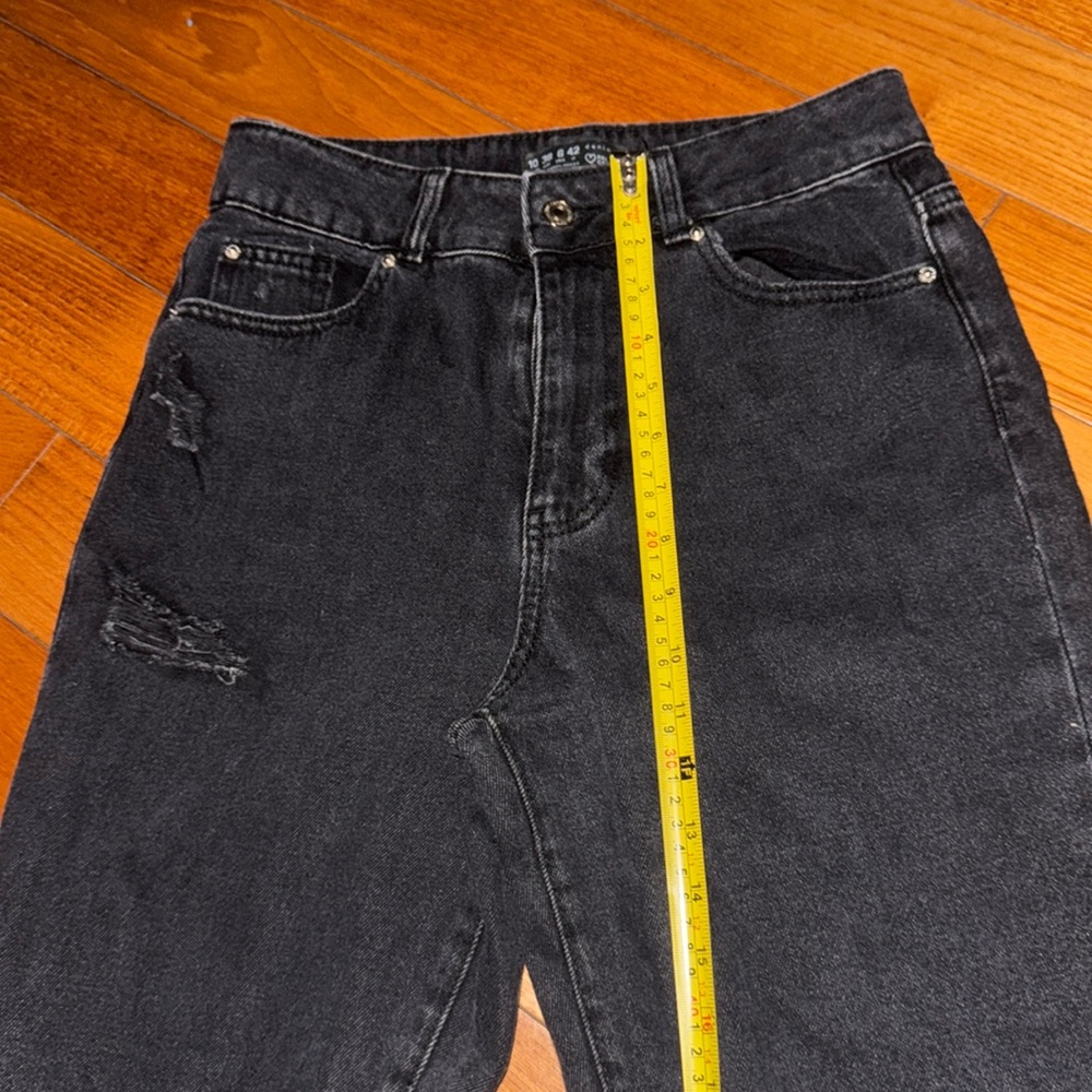 Black Wide-Leg pants denim & co Primark EU size 6 US straight wide leg jeans - Picture 3 of 7